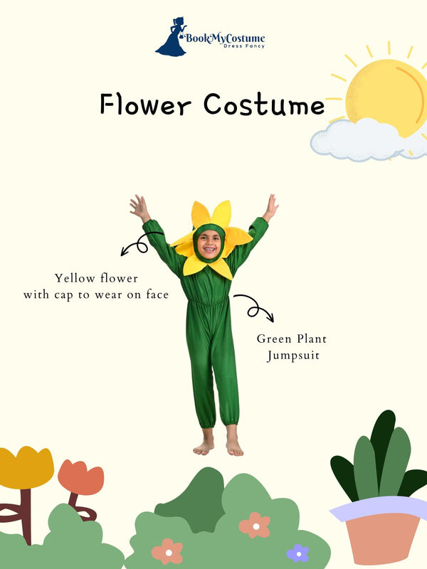 Rent or Buy Yellow Flower Kids Fancy Dress Costume Online in India