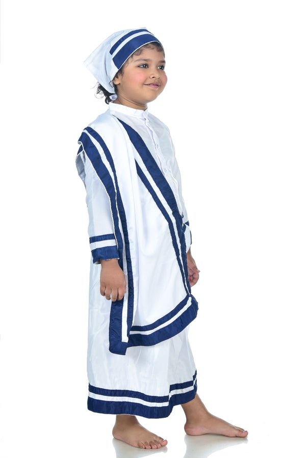 Mother Teresa Dress with Scarf Kids Fancy Dress Costume