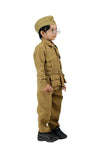 Subhash Chandra Bose Freedom Fighter Kids Fancy Dress Costume - Khaki