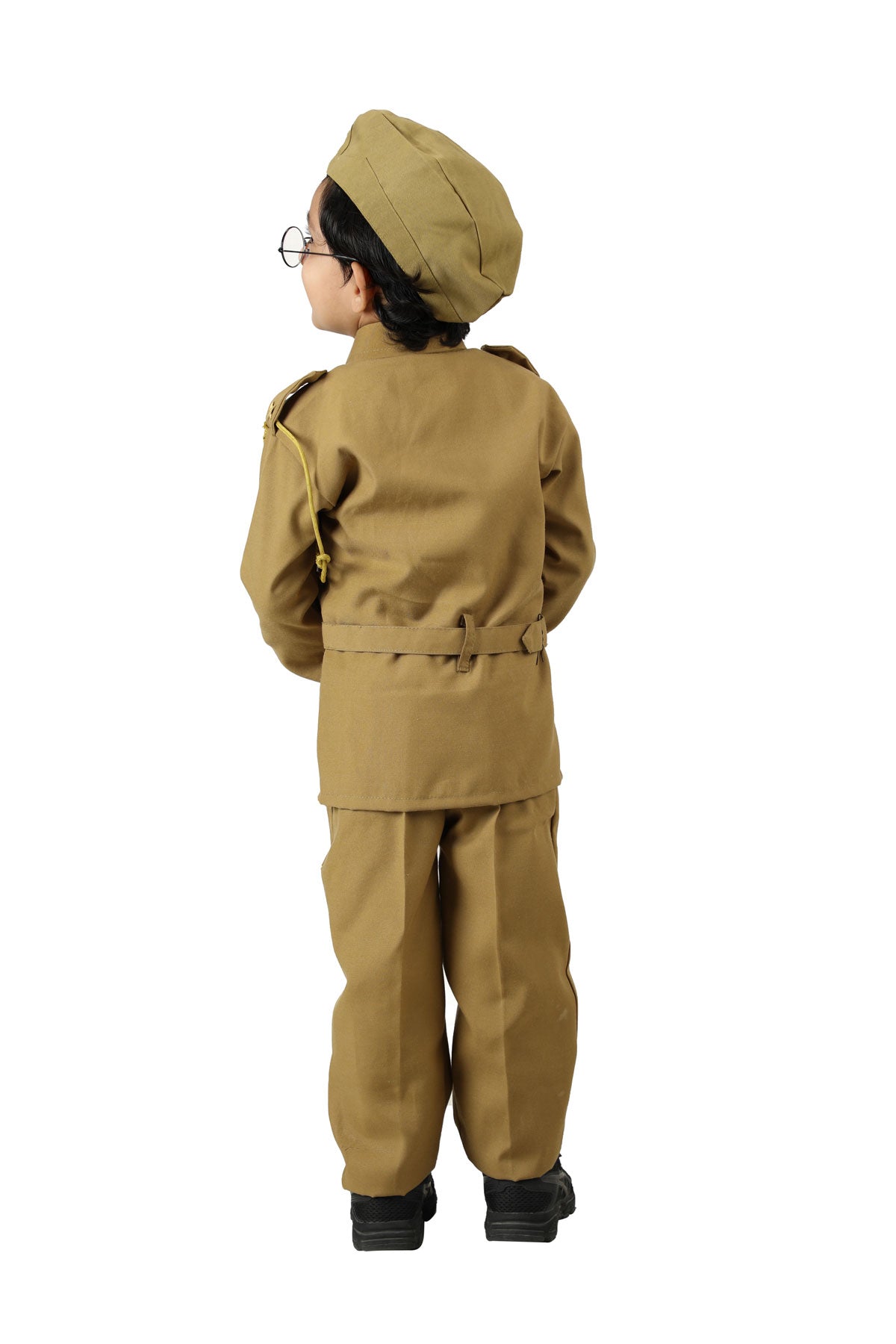 Rent or Buy Netaji Bose Khaki color Kids Fancy Dress Costume in India