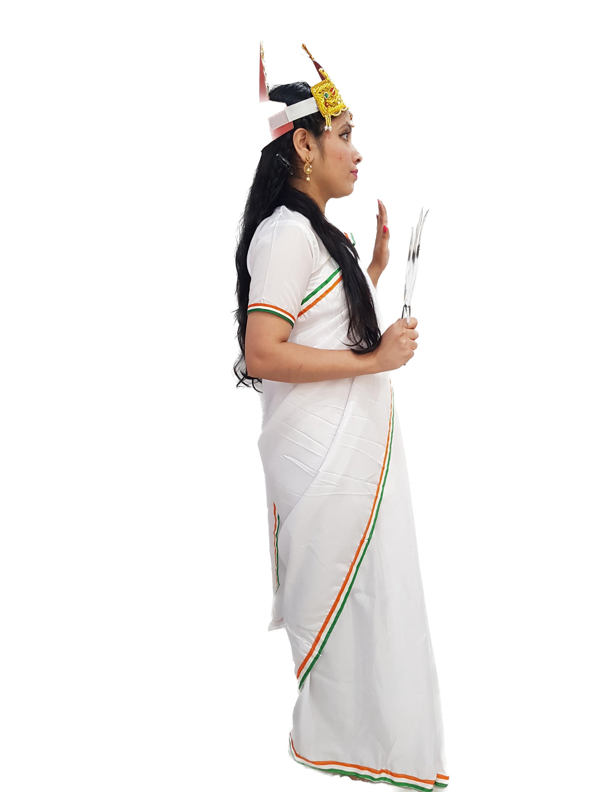 KAKU FANCY DRESSES National Hero Bharat Mata Costume -White, 1-2 Years, For  Girls Kids Costume Wear Price in India - Buy KAKU FANCY DRESSES National  Hero Bharat Mata Costume -White, 1-2 Years,