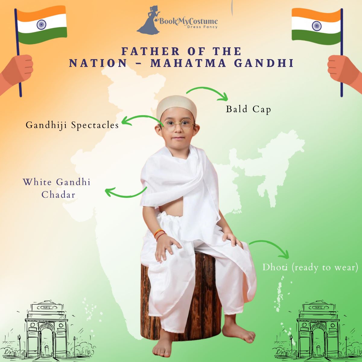 Buy FANCY KIDDOS DRESS STORE Indira Gandhi Saree for 5-6 Years Old Online  at Low Prices in India - Amazon.in