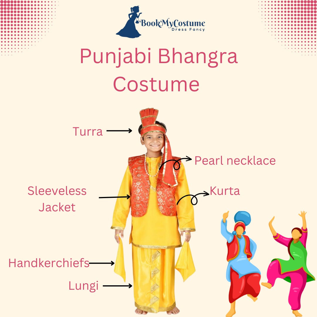 Rent or Buy Punjabi Folk Bhangra Fancy Dress Costume Online in India