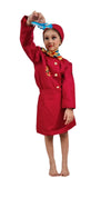 International Airline Air Hostess Kids Fancy Dress Costume for Girls - imported