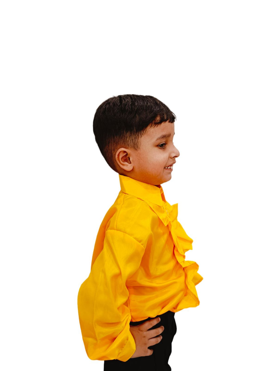 Yellow Frills Shirt Kids Fancy Dress Costume