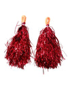 Red Pom Poms Cheerleader Dance Kids & Adults Costume Accessory