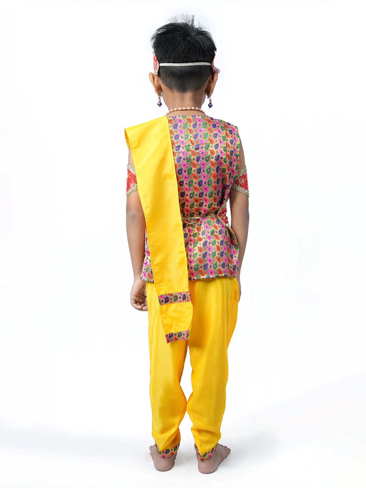 Morges Janmashtami Shri Krishna Printed Laddu Gopal Dress Costume For Kids  (Size 16) : Amazon.in: Home & Kitchen