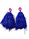 Dark Blue Pom Poms Cheerleader Dance Kids & Adults Costume Accessory