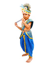 BookMyCostume Krishna Costume with Heavy Jewellery and Pagdi and Brocade - Janmashtami Complete Premium Dress for Baby Kanha Boys & Girls - Light Blue