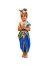 BookMyCostume Krishna Costume with Heavy Jewellery and Pagdi and Brocade - Janmashtami Complete Premium Dress for Baby Kanha Boys & Girls - Light Blue