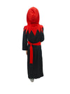 BookMyCostume Vampire Costume for Boys Red and Black Dracula Halloween Costume for Boys with attached Hoodie with Vampire Teeth and Pumpkin basket Combo