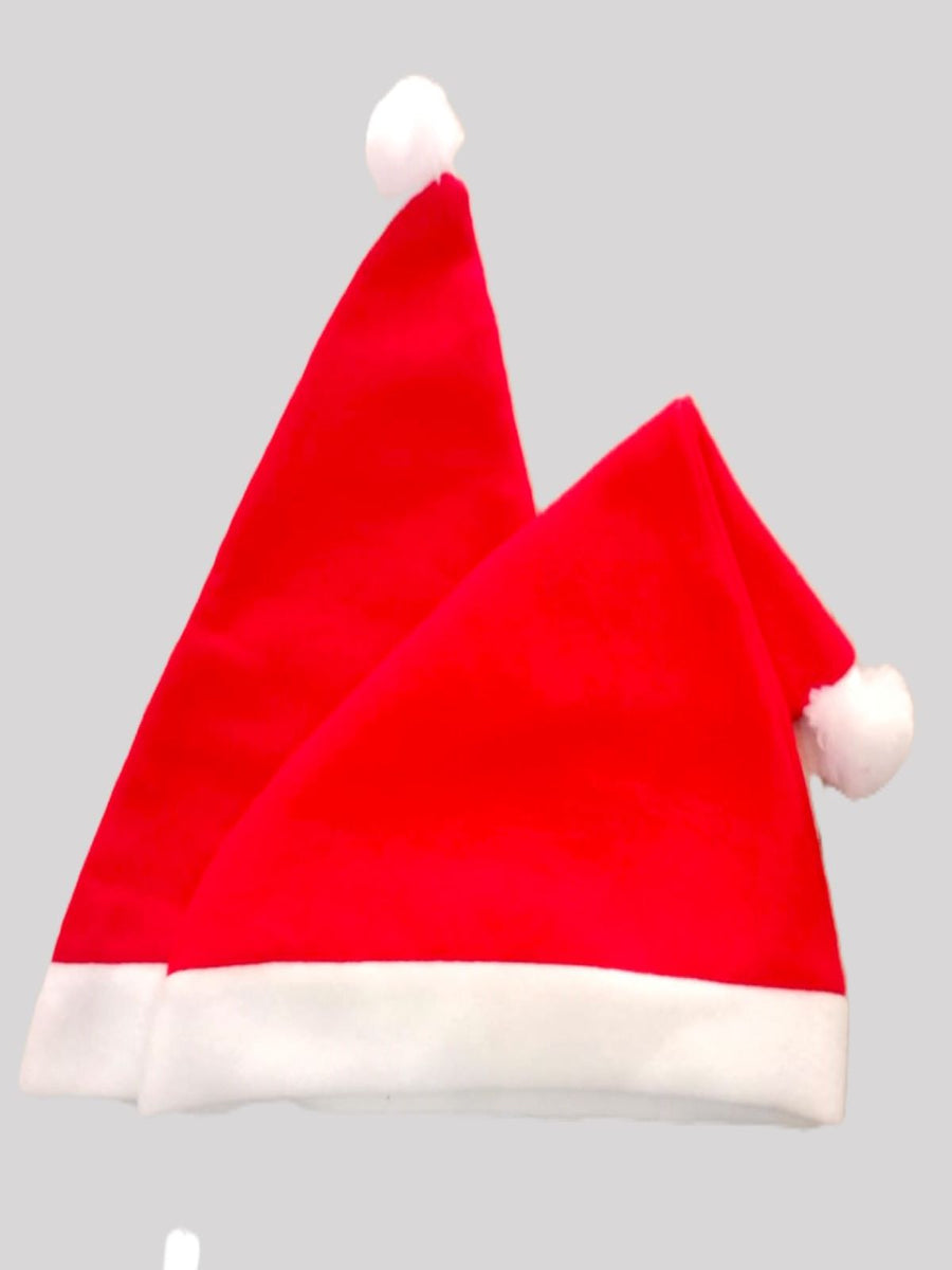 BookMyCostume Set of 2 Santa Caps Combo Adults Fancy Dress Accessory - Adults Size