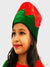 BookMyCostume Santa's Elf Cap Christmas Movie Character Kids Fancy Dress Accessories | Red & Green