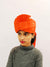 BookMyCostume Orange Traditional Pagdi Turban for Barati & Function Kids Fancy Dress Accessory