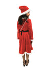 BookMyCostume Lady Santa Claus Christmas Theme Frock Fancy Dress Costume - Premium