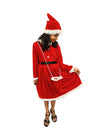 BookMyCostume Lady Santa Claus Christmas Theme Frock Fancy Dress Costume - Premium