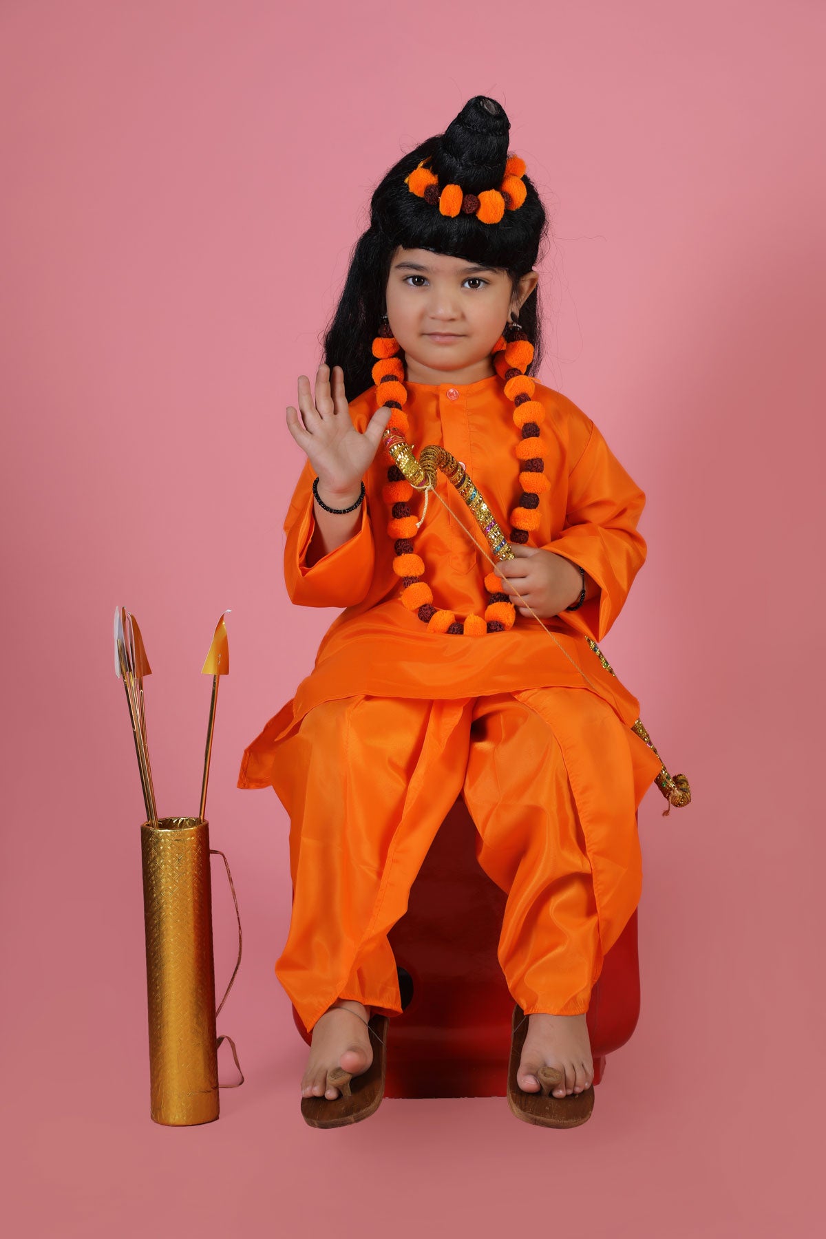 Buy Kaku Fancy Dresses Cotton Ram Costume For Boy/Ram Navami/Ram Dress With  Dhanush Baan/Ramayan Play/Mythological Costume For Boys-Yellow, 3-6 Months  Online at Low Prices in India - Amazon.in