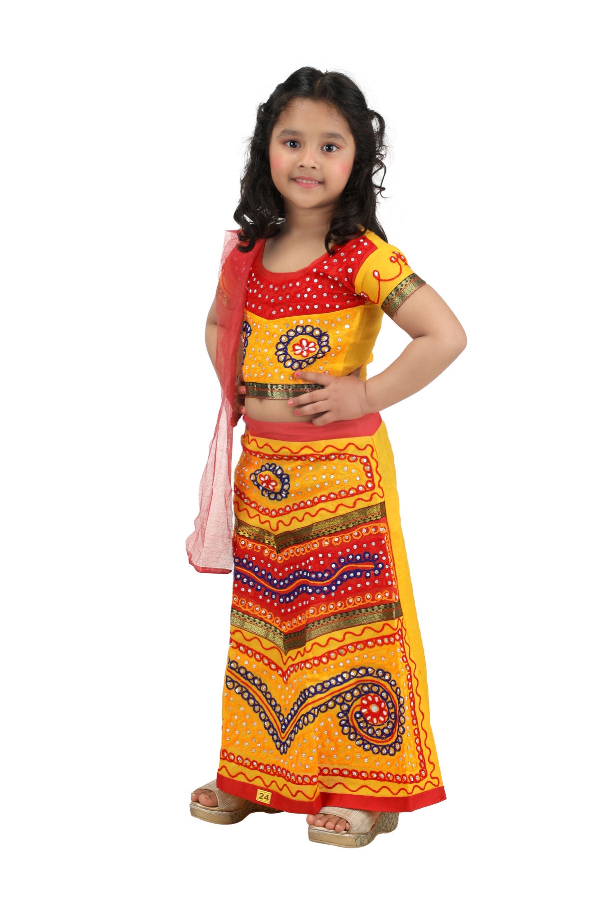 Red Gujrati Lehanga for Girls online at low price – fancydresswale.com