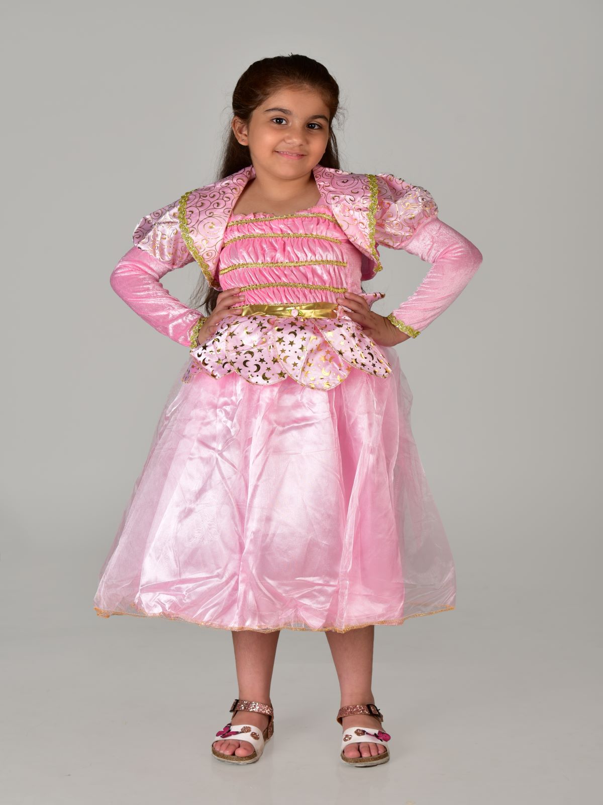 Childs PRETTY PRINCESS Pink Fancy Dress Medieval Costume Girls Outfit Ages  3 -10 | eBay