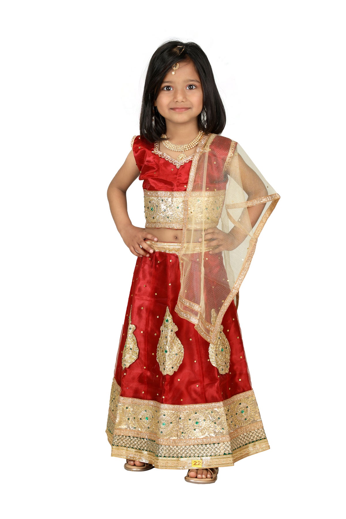Sarvda Radha Rani Costume For Girls Lehenga Dupatta With Mala, Kundal,  Mukut, Morpankh | Kids Cosplay,