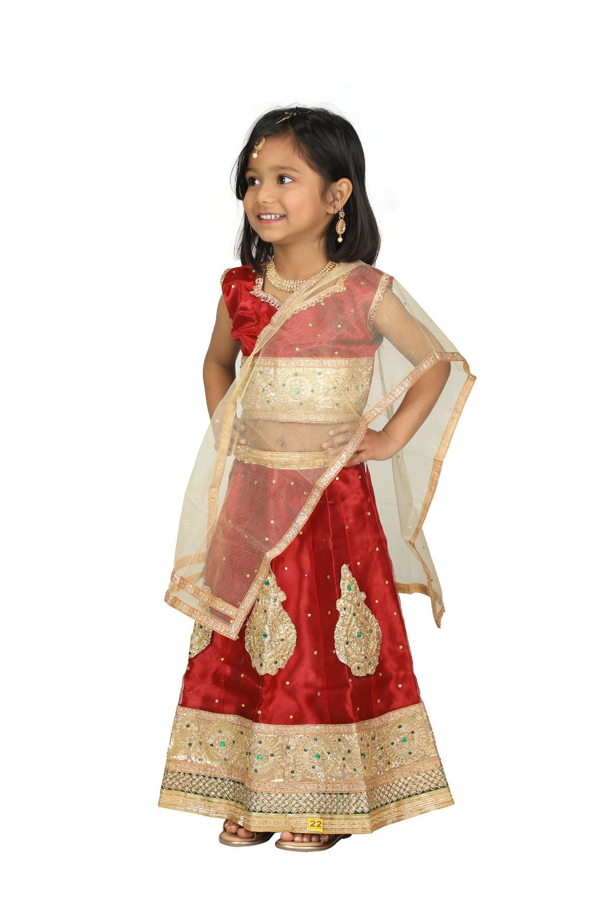 Rent Buy Baby Girl Radha Lehenga Jewellery Janmashtami Dress in India