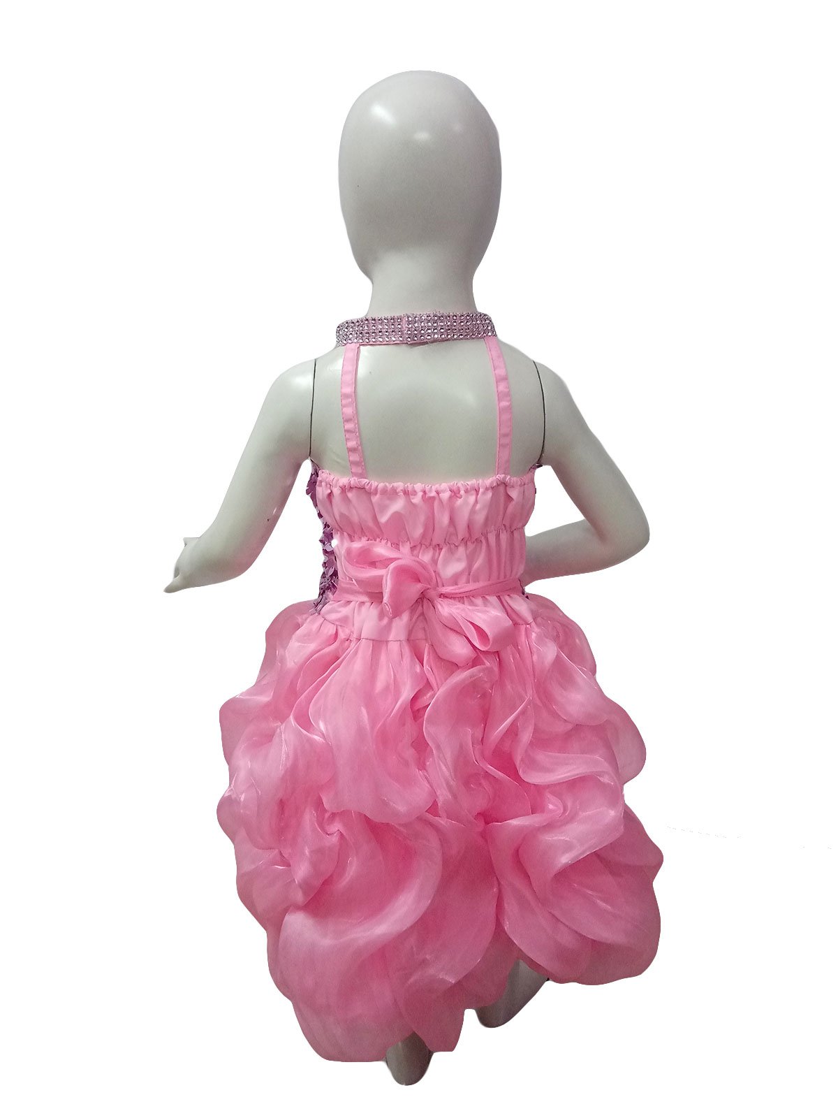 Toy Balloon Kids Pink High-Low Girls Party Wear Dress