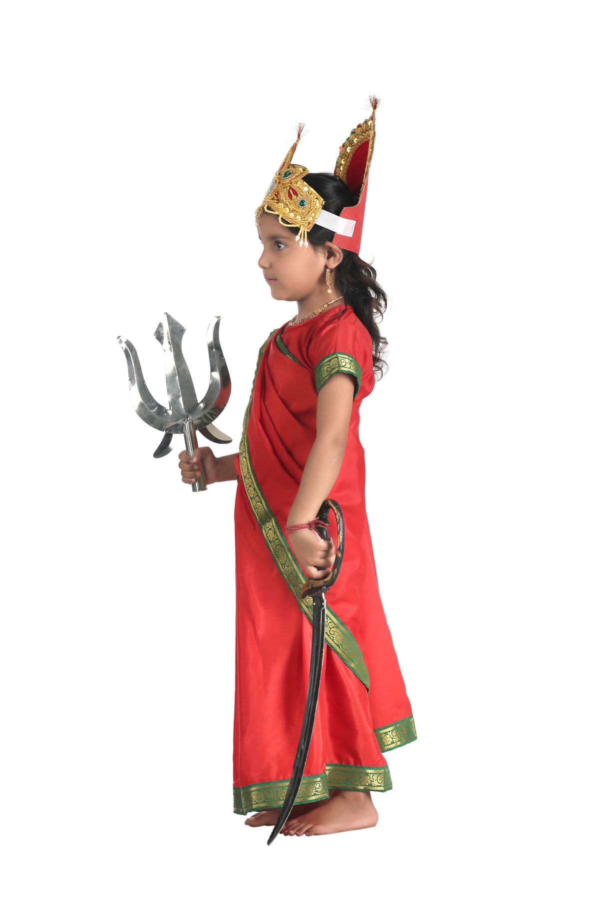 Multicolor Durga Mata Dress, For Worship, Size: 2-3 Foot at Rs 50/dozen in  Mathura