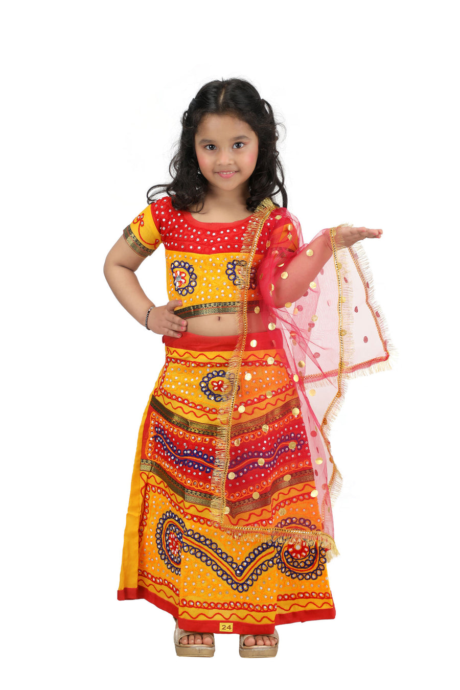 Baby Girl In Radha Costume Traditional Dress And She Holding Flute In Hand  Stock Photo - Download Image Now - iStock
