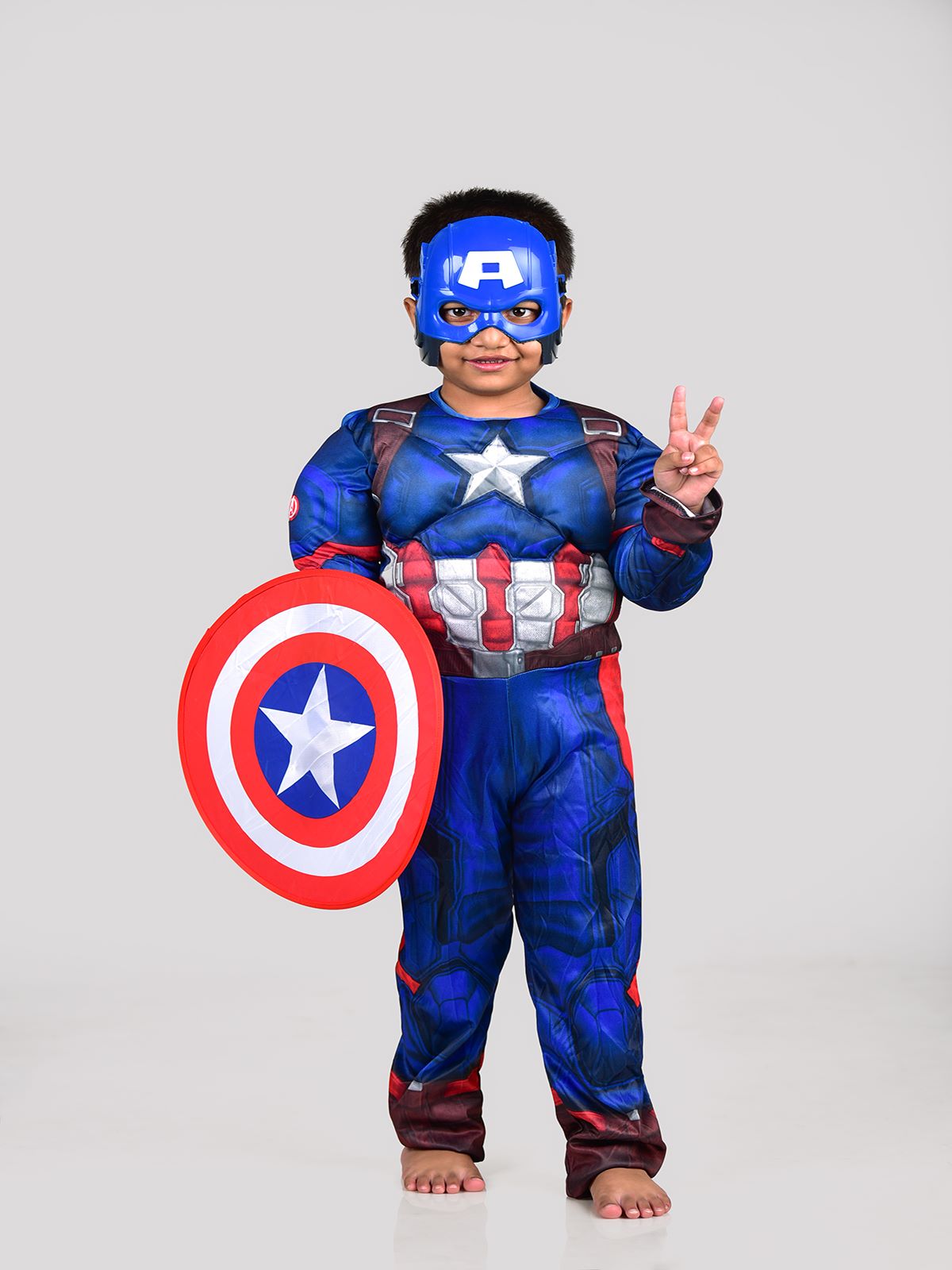 Marvel Captain America Kids Costume Blue & Red