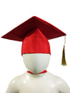 Red Graduate Scholar Cap Graduation Day Kids & Adults Fancy Dress Costume Accessory